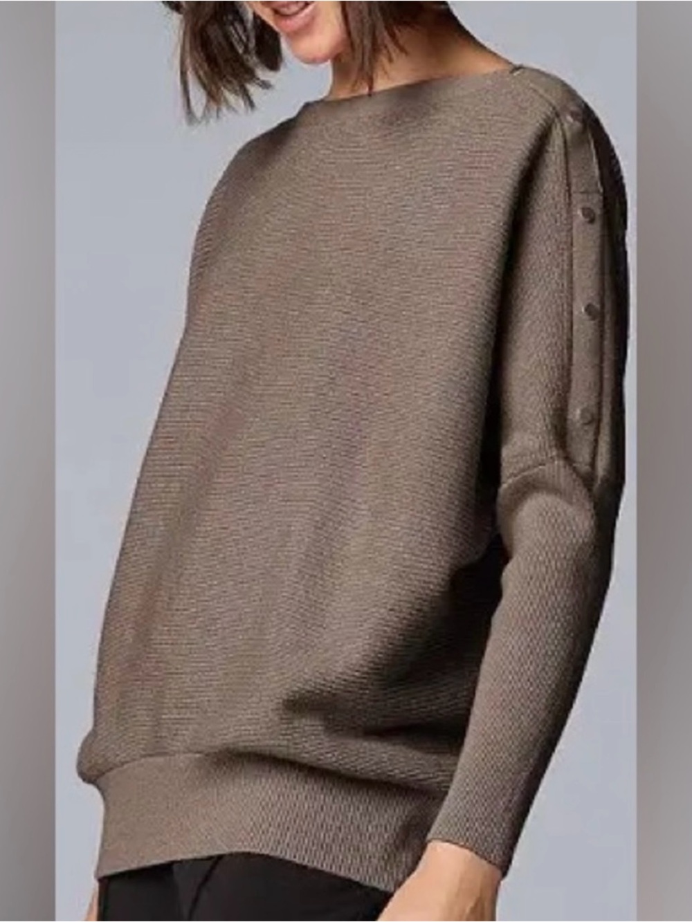 Women's Simply Vera Vera Wang Dolman Snap Sweater Brown NWT Size 3X